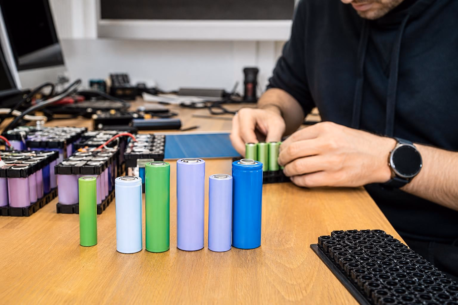 long cylindrical cells